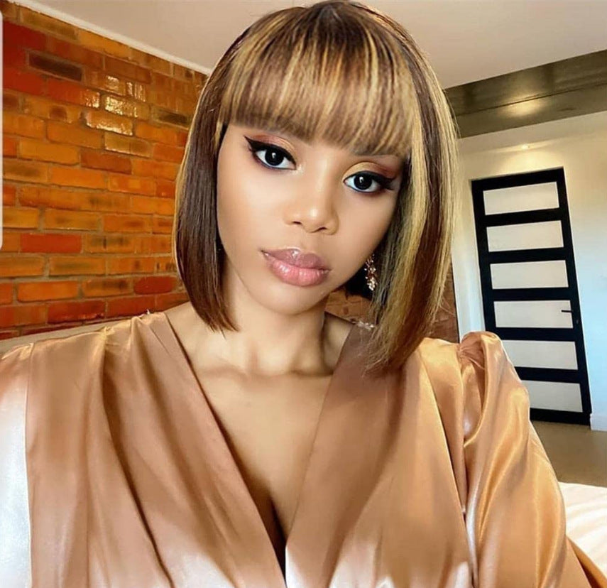 Bangs Mechanism Real Hair Wig