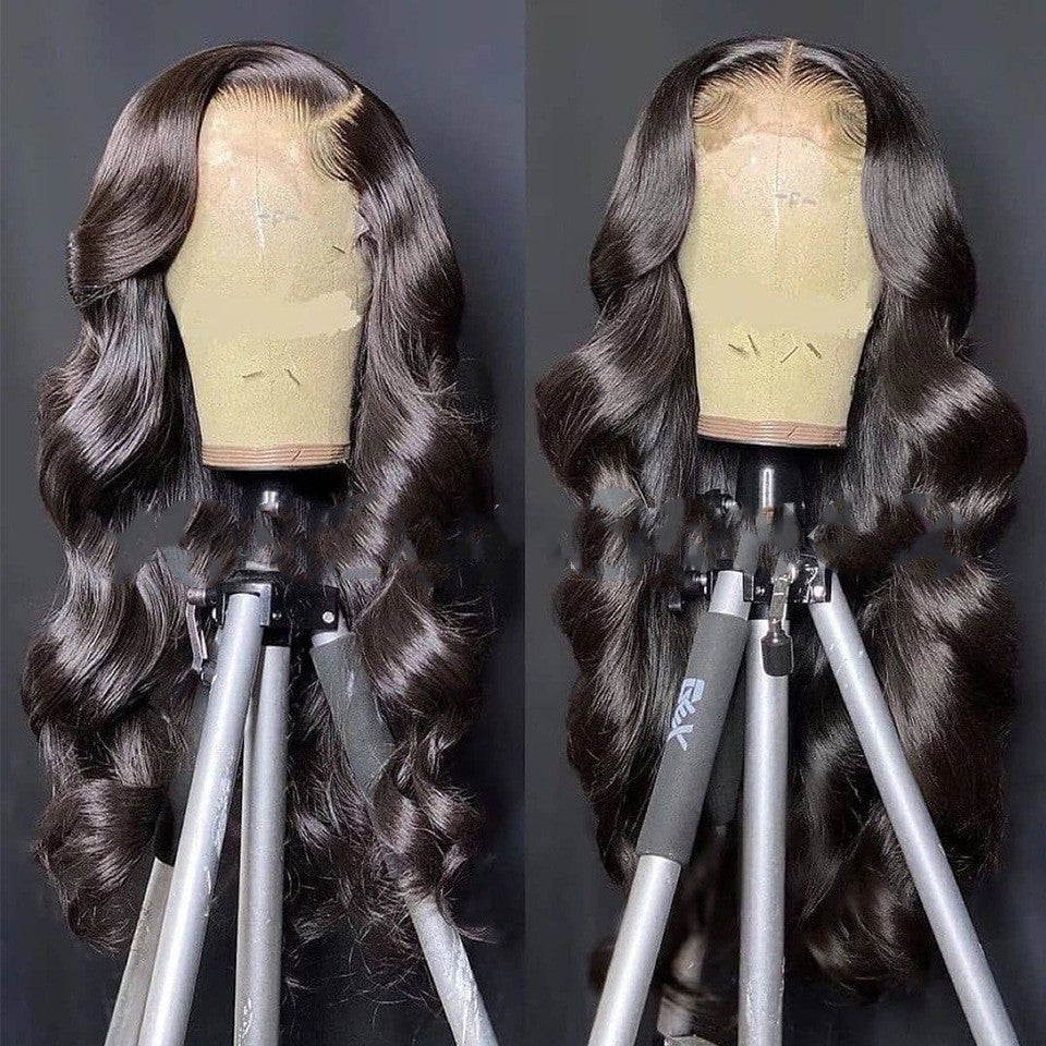 Silk Headgear Curly Hair Wig
