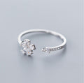 Five-petal Flower Korean Style Silver Ring
