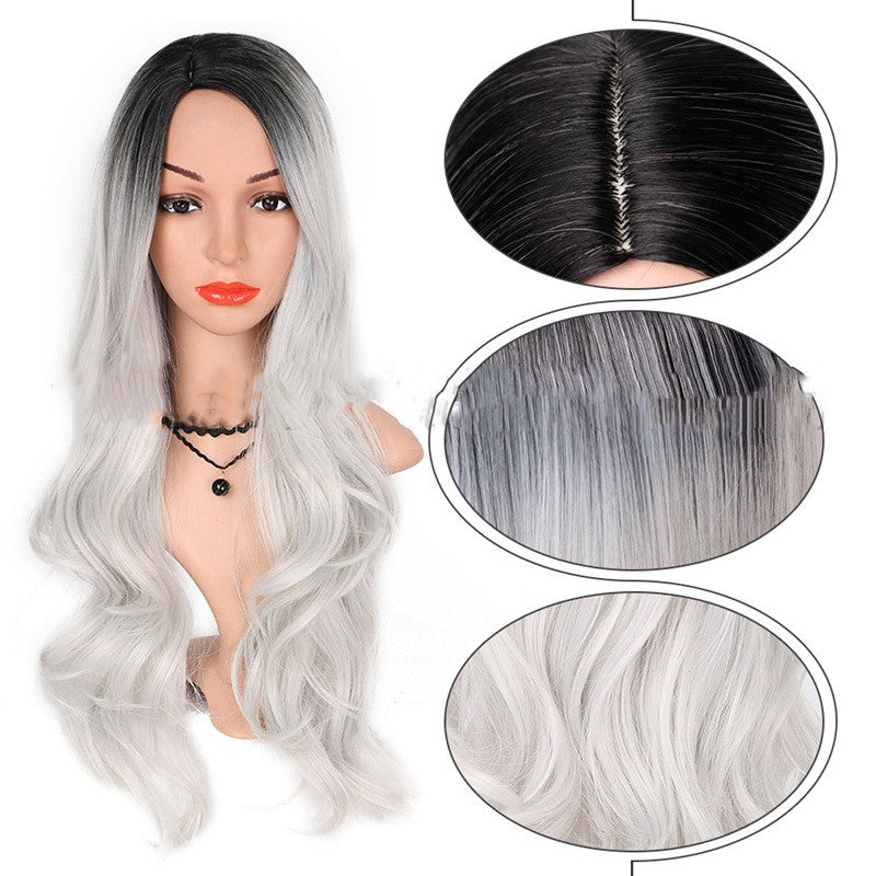 Gradient chemical fiber wig