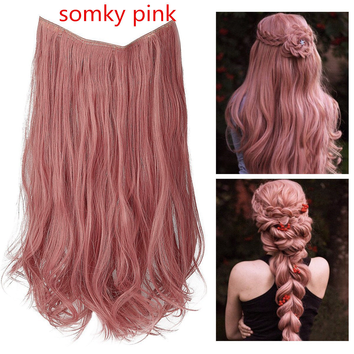 Female Fish Line Wavy Short Curly Hair Wig