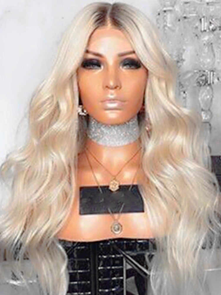 Blonde long curly wigs