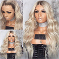 Blonde long curly wigs