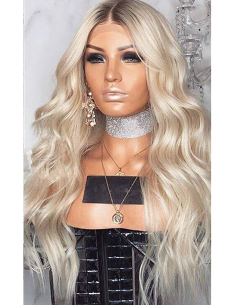 Blonde long curly wigs