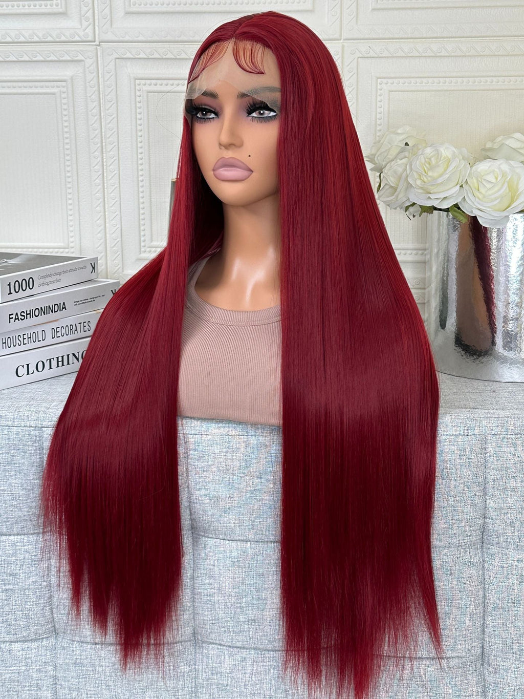 ZAMIHBI Front Lace Wig Smooth Hair
