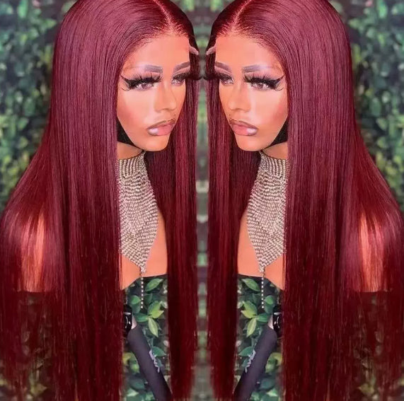 ZAMIHBI Front Lace Wig Smooth Hair
