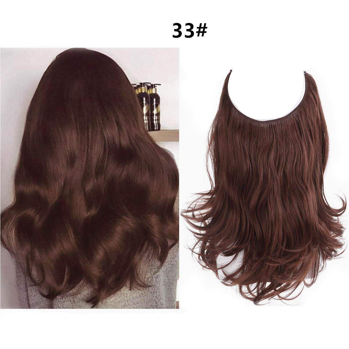 Female Fish Line Wavy Short Curly Hair Wig