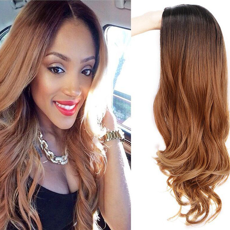 Gradient chemical fiber wig