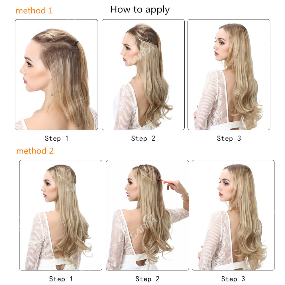 Female Fish Line Wavy Short Curly Hair Wig