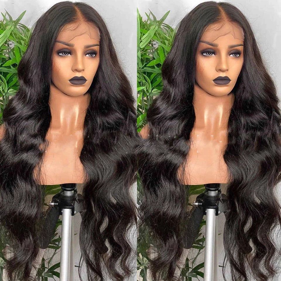 Silk Headgear Curly Hair Wig