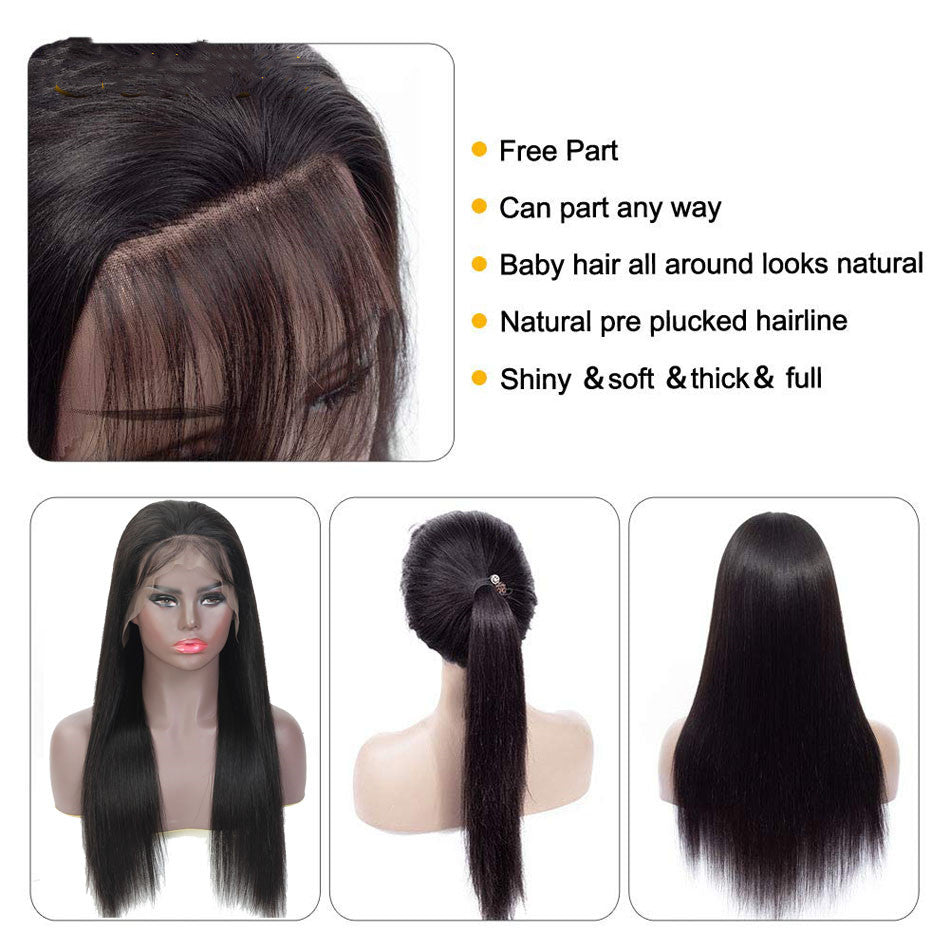 Black Synthetic Front Lace Wig Headgear