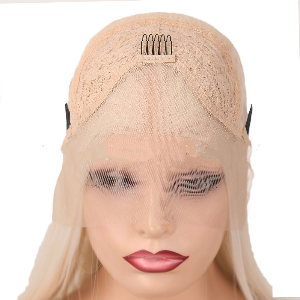 Silk Headgear Curly Hair Wig