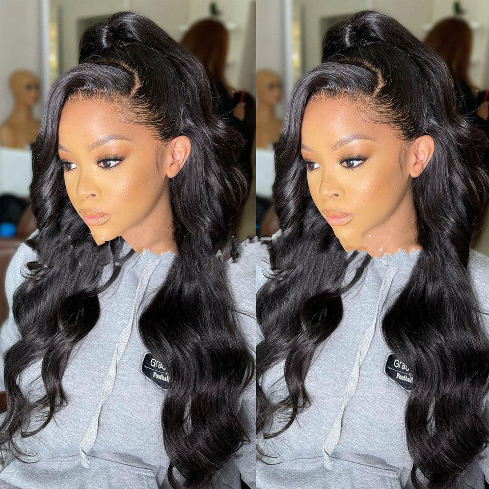 Silk Headgear Curly Hair Wig