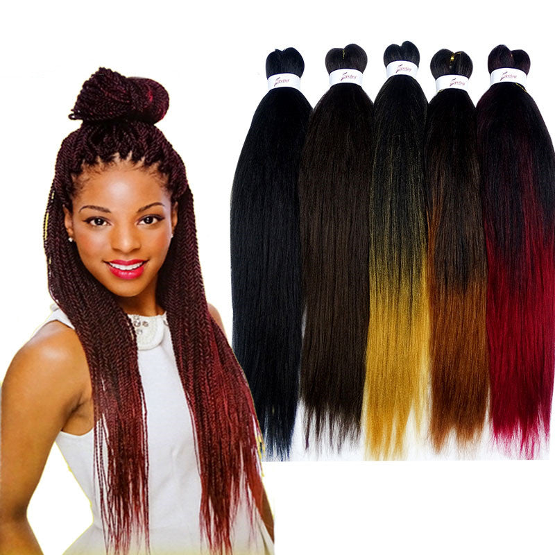 Chemical Fiber Long Straight Cornrows Wigs
