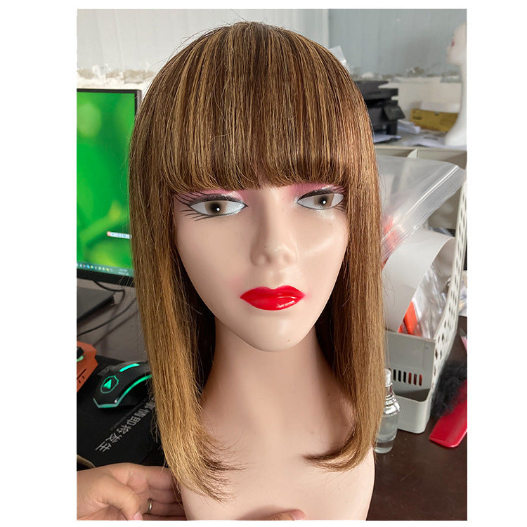 Bangs Mechanism Real Hair Wig